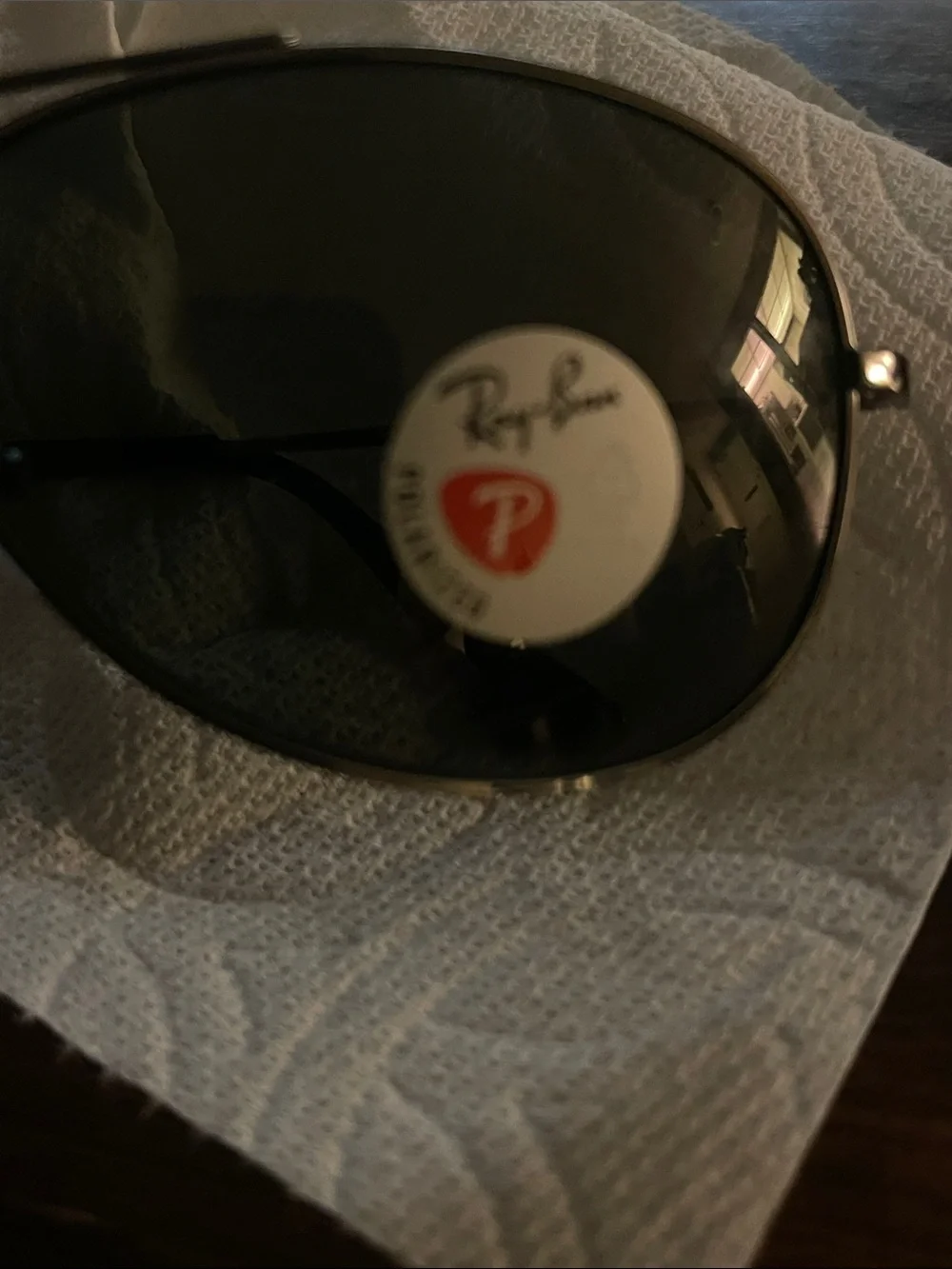 NWOT Ray-Ban Men's Silver Frame Green Lens Aviator Sunglasses